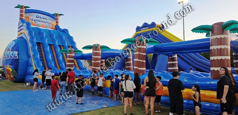 Blue Turbulence three lane water slide rental Phoenix AZ